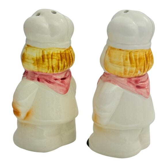 Vintage Artmark Chef Cook Salt And Pepper Shakers Ceramic Made In Taiwan MIB - Picture 5 of 10
